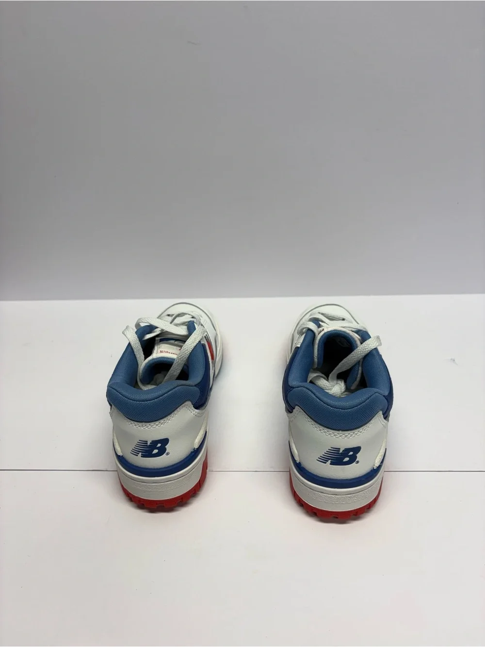New Balance Kids White Sneakers with Blue and Red Accents / no original box /